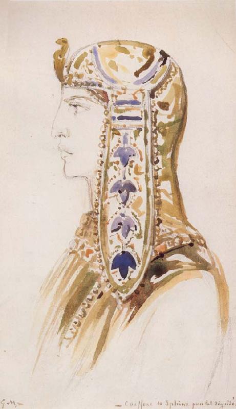 Gustave Moreau Sphinx Headdress for a Masked Ball